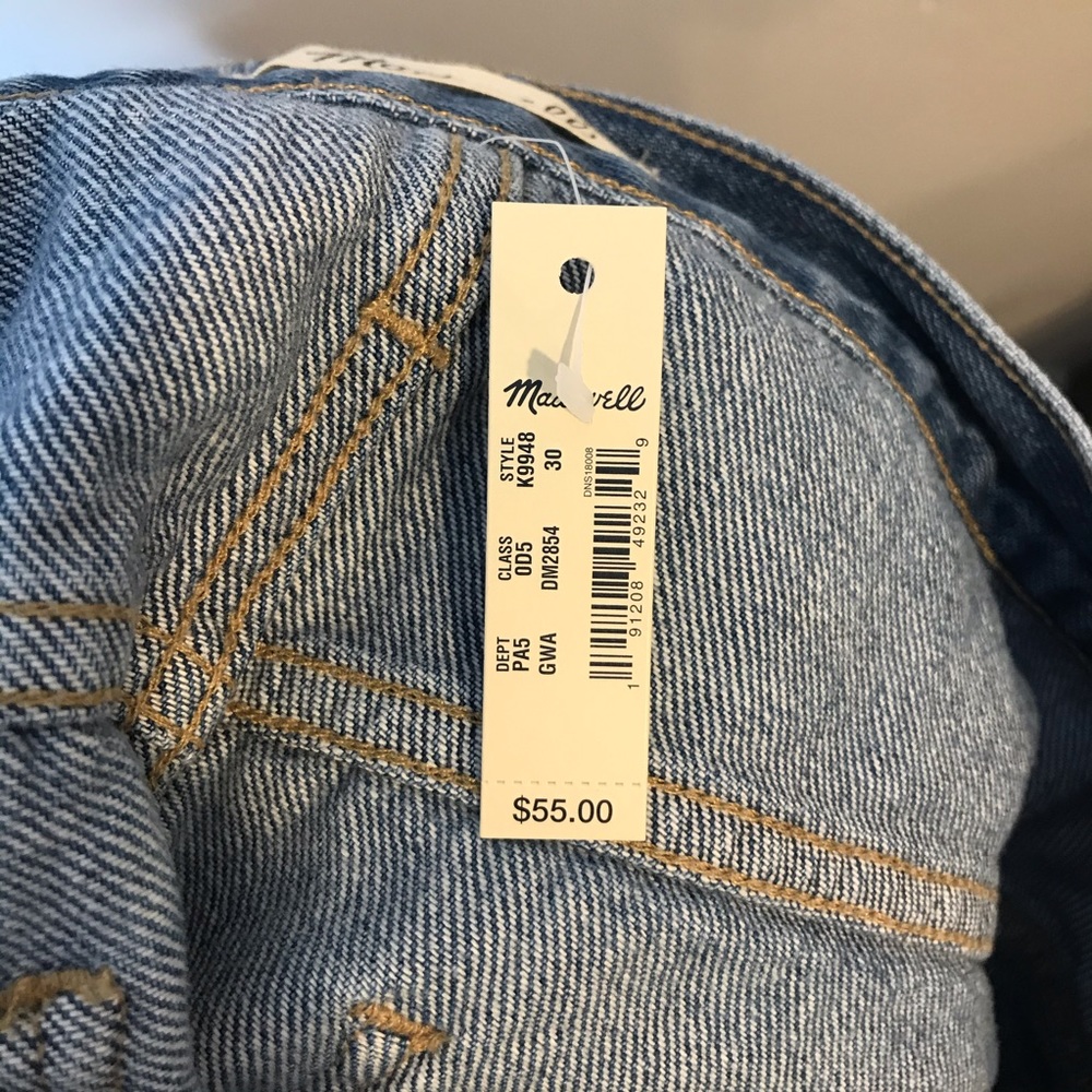 NEW Madewell Denim Jean Mini Skirt Distressed 30 - Picture 6 of 9